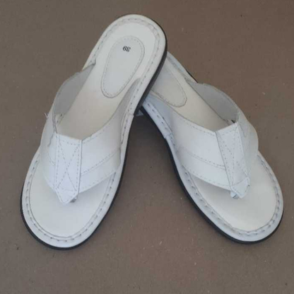 Chinelo Masculino Em Couro Legítimo Ortopédica Antistress Confort Plus