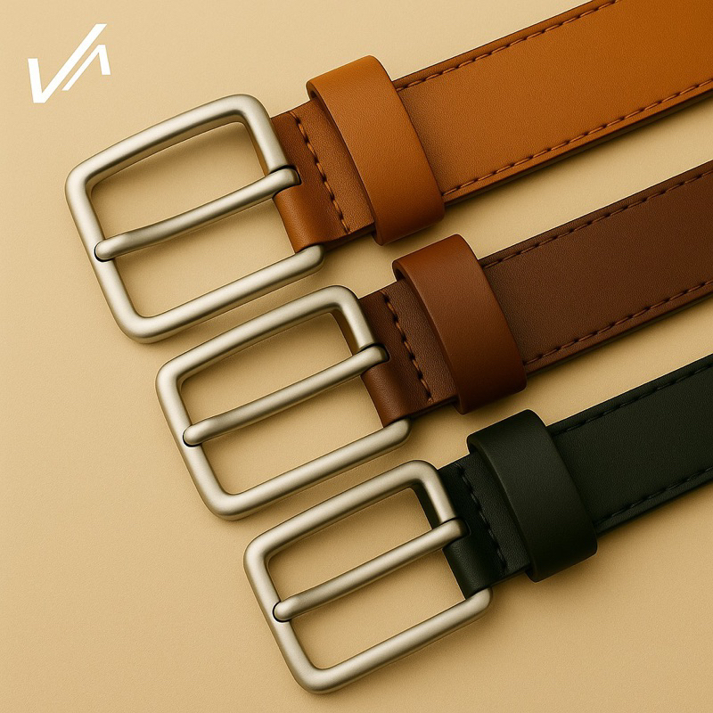 Kit 3 Cintos Masculino em Couro Tamanho Plus Size 1,50cm