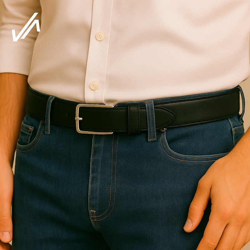 Kit 3 Cintos Masculino em Couro Tamanho Plus Size 1,50cm