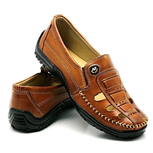Sapatilha Mocassim Masculina Toda em Couro